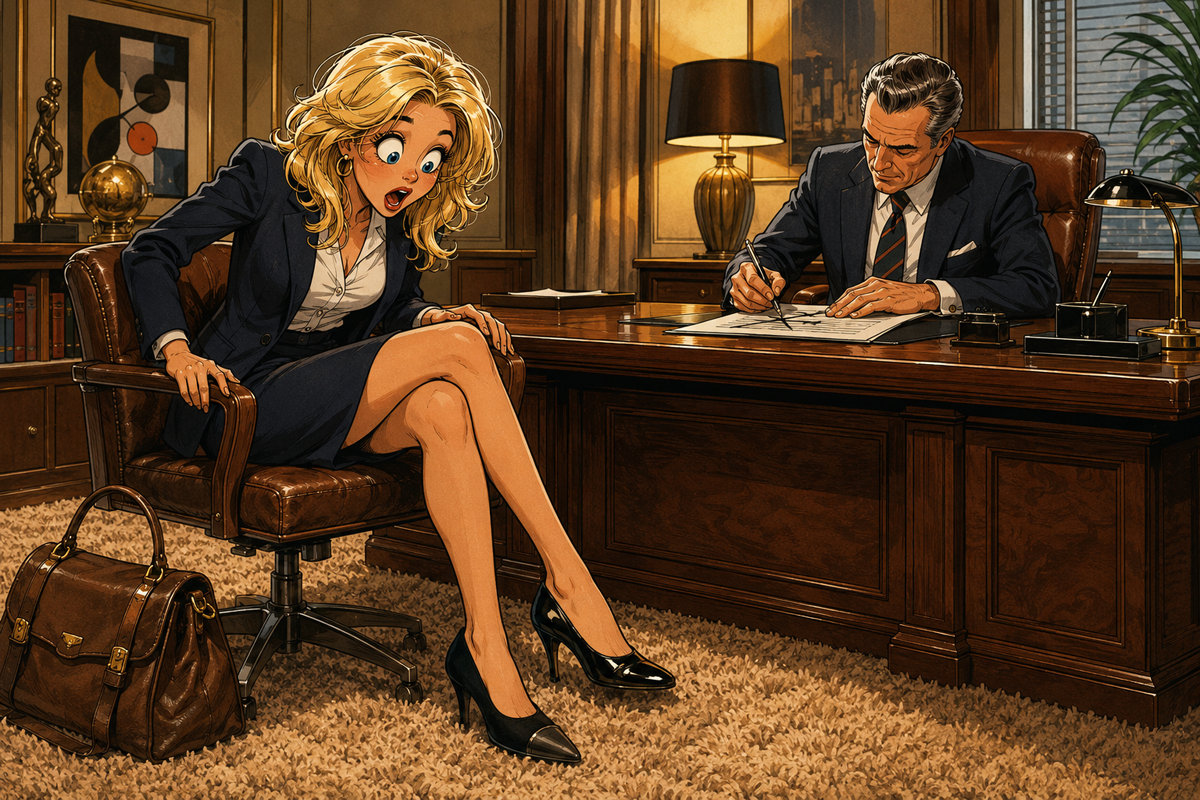 La grande blonde aux chaussures noires